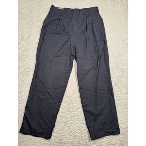 Lands End 100% Wool Dress Pants Pleated Cuffed Size 36x30 Career Suspender‎